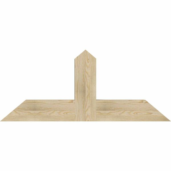 Ekena Millwork Portland Rough Sawn Timber Gable Bracket, Douglas Fir, 48"W x 20"H x 4"D x 6"F, 10/12 Pitch GBW048X20X0406POR00RDF - main